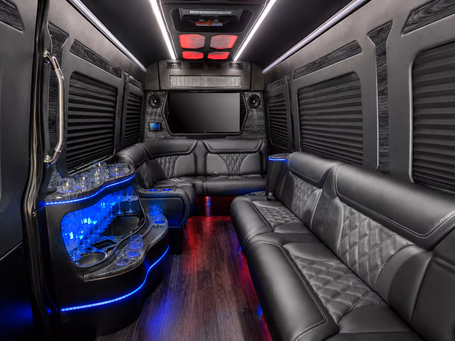 fairfield 40 passenger party bus interior