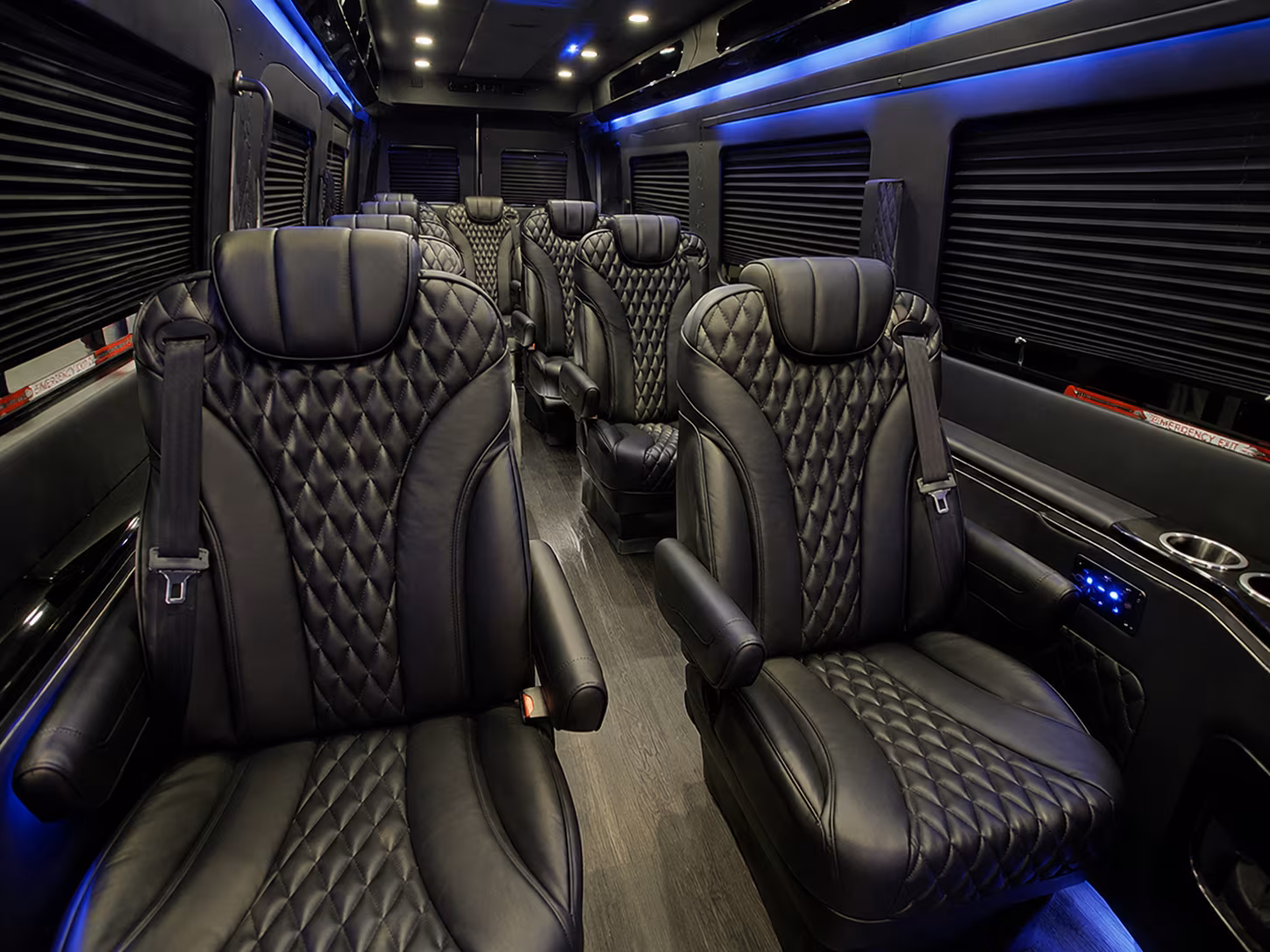 fairfield wedding transportation onboard seating